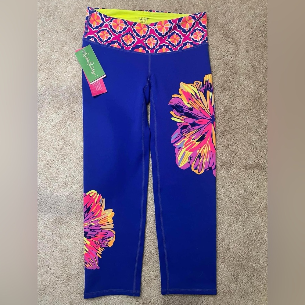 Lilly Pulitzer Blue Cropped Leggings